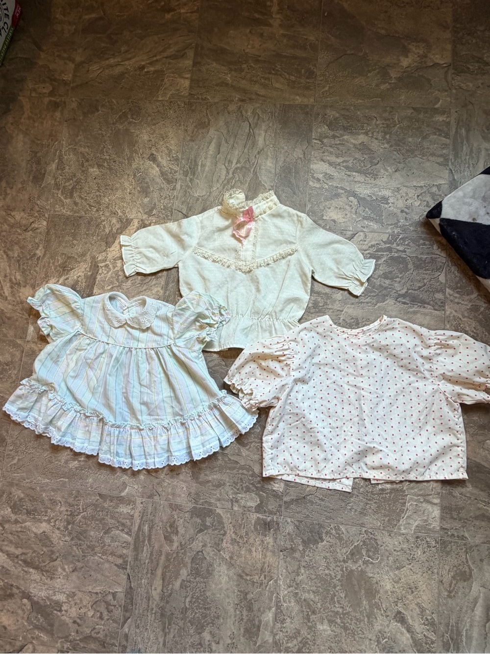 Vintage 80s Lot girls blouses 2t (18-24m)